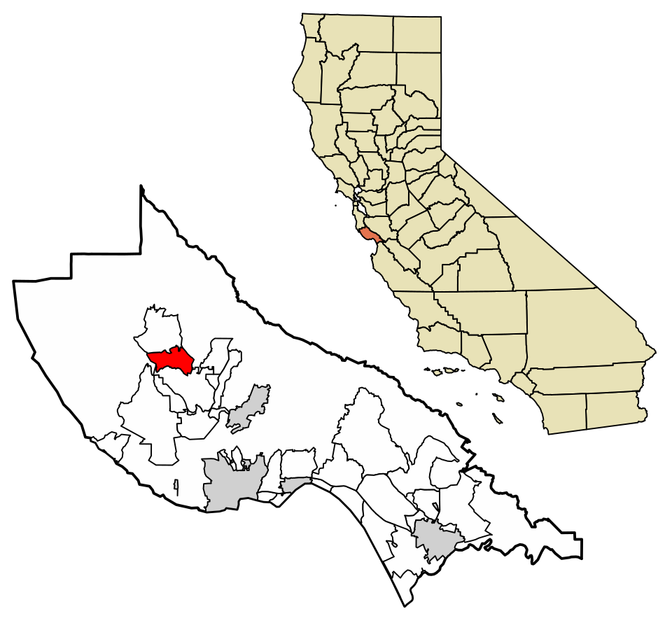 Locator map of Brookdale
