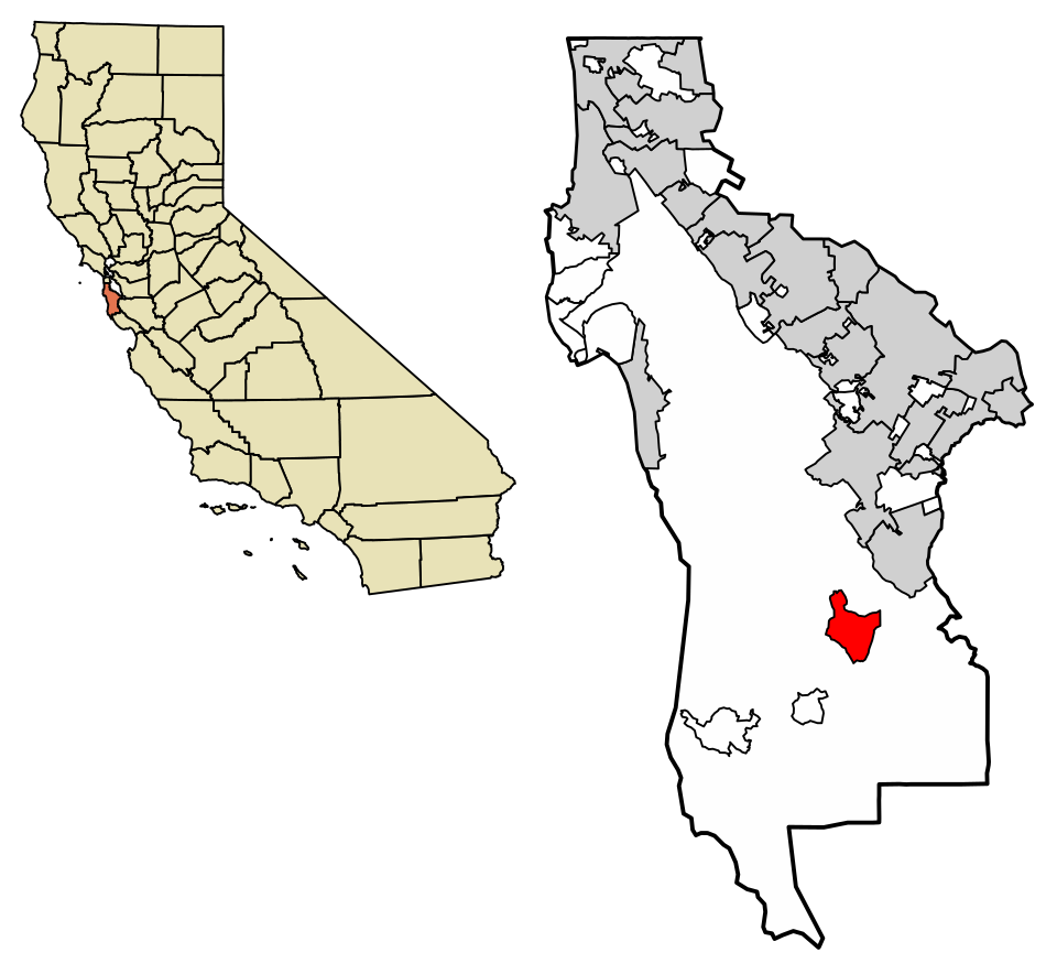 Locator map of La Honda