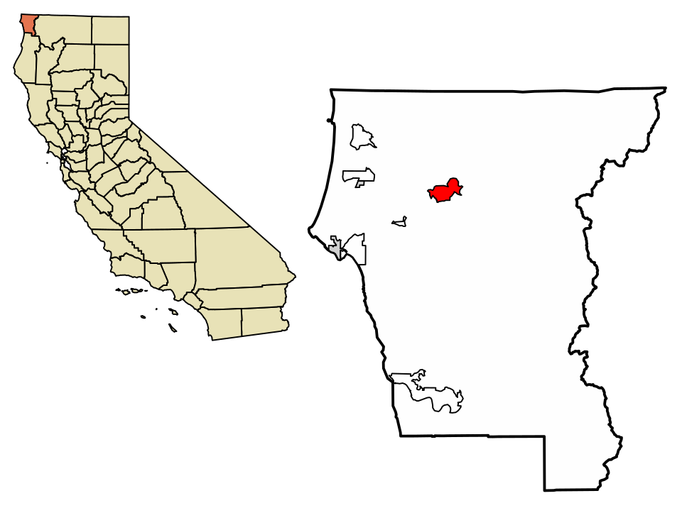 Locator map of Gasquet