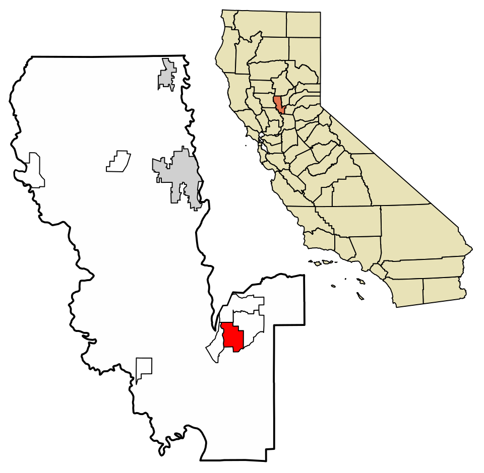 Locator map of East Nicolaus