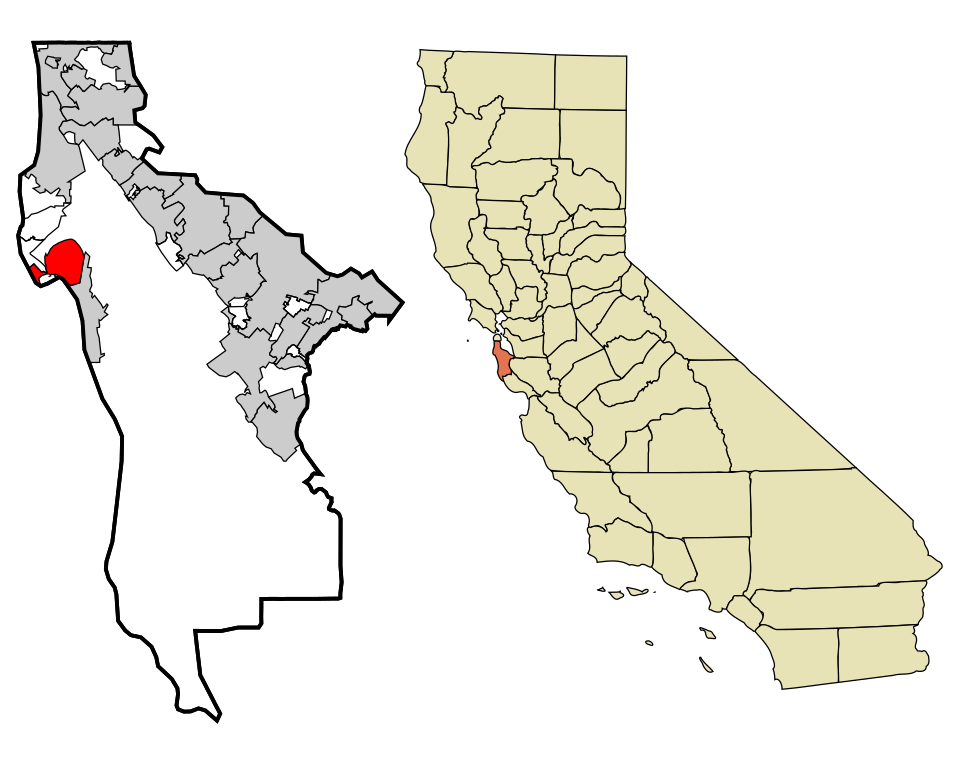 Locator map of El Granada