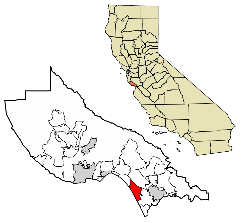 Locator map of La Selva Beach
