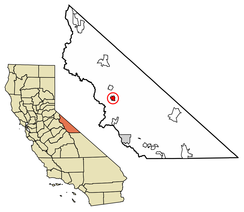 Locator map of Lee Vining