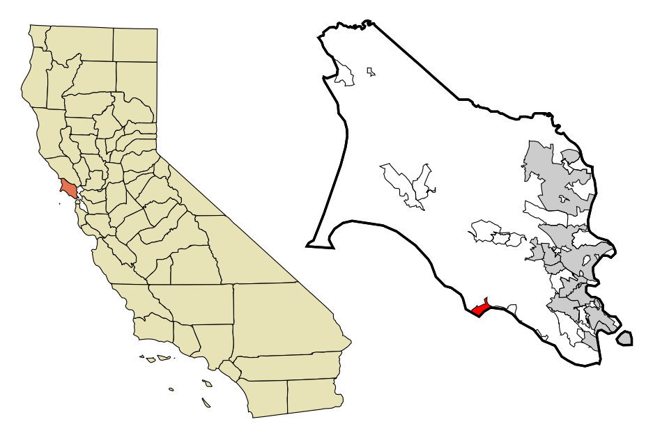 Locator map of Bolinas