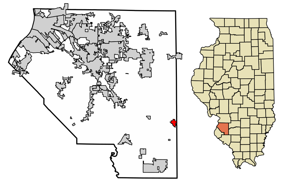 Locator map of St. Libory