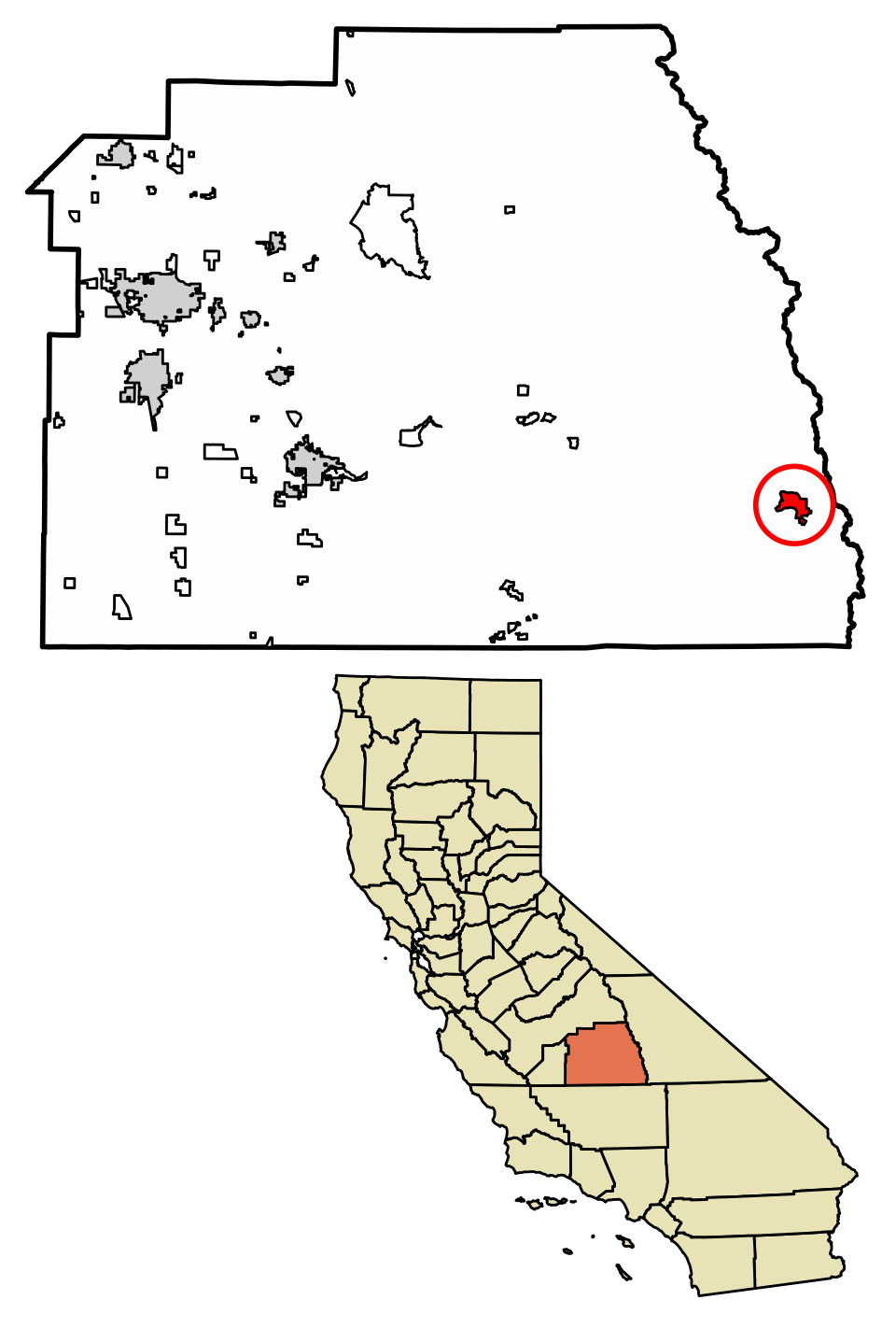 Locator map of Kennedy Meadows