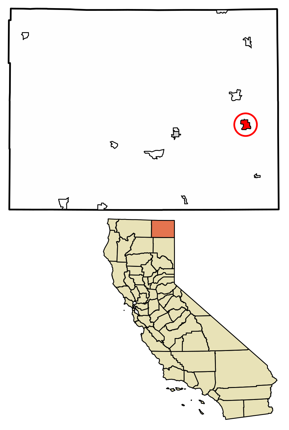 Locator map of Cedarville