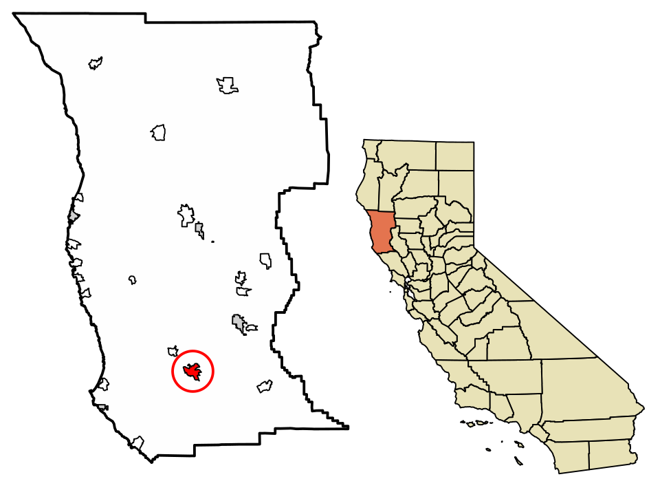 Locator map of Boonville