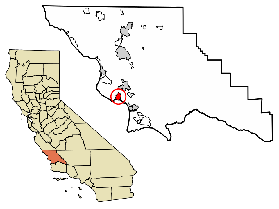 Locator map of Avila Beach