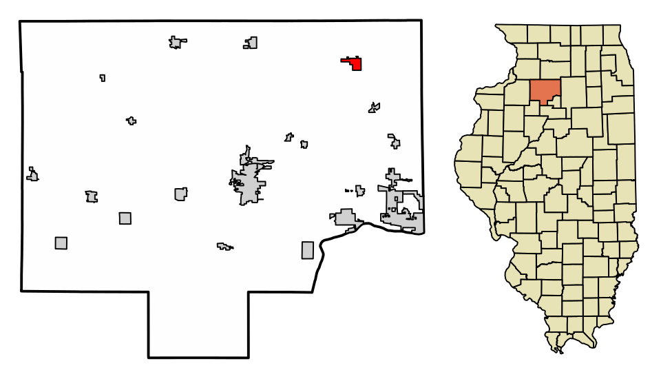 Locator map of La Moille