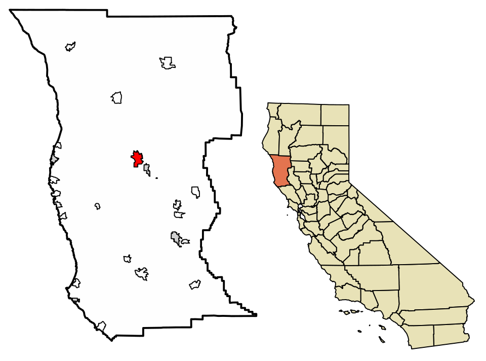 Locator map of Brooktrails
