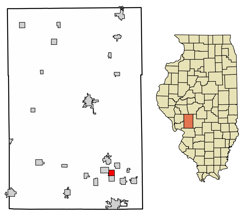 Locator map of Benld