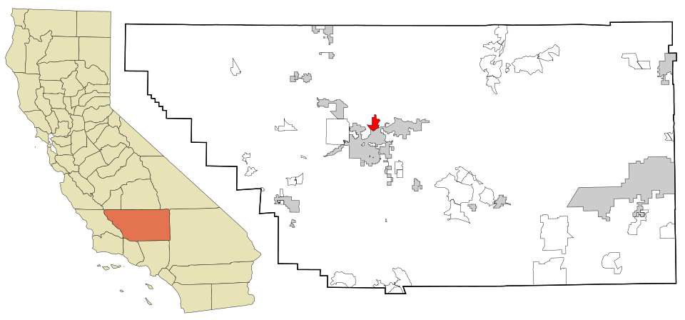 Locator map of Oildale