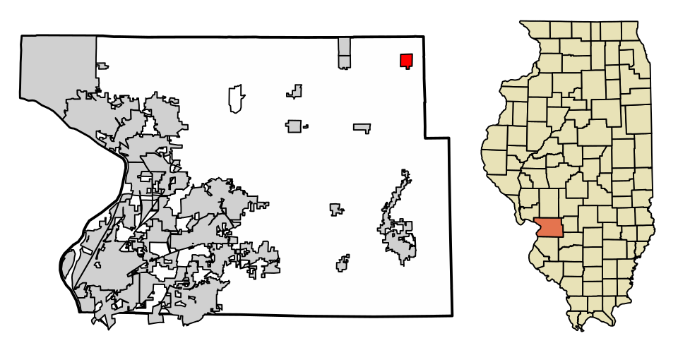 Locator map of New Douglas