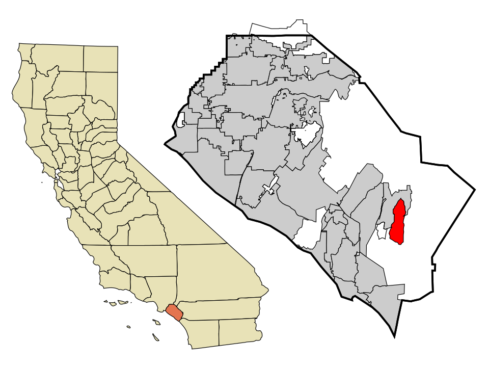 Locator map of Coto de Caza