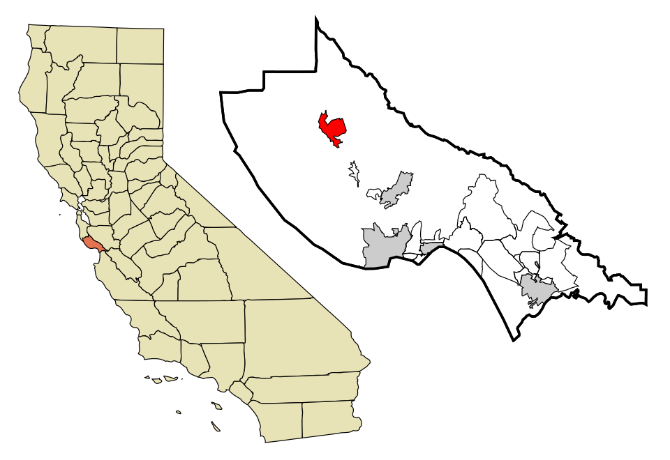 Map of Boulder Creek