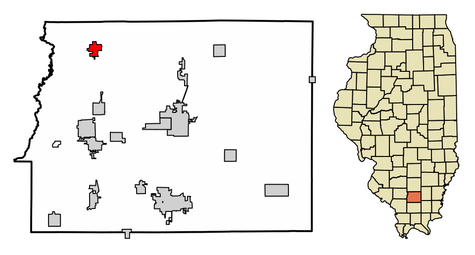 Locator map of Sesser