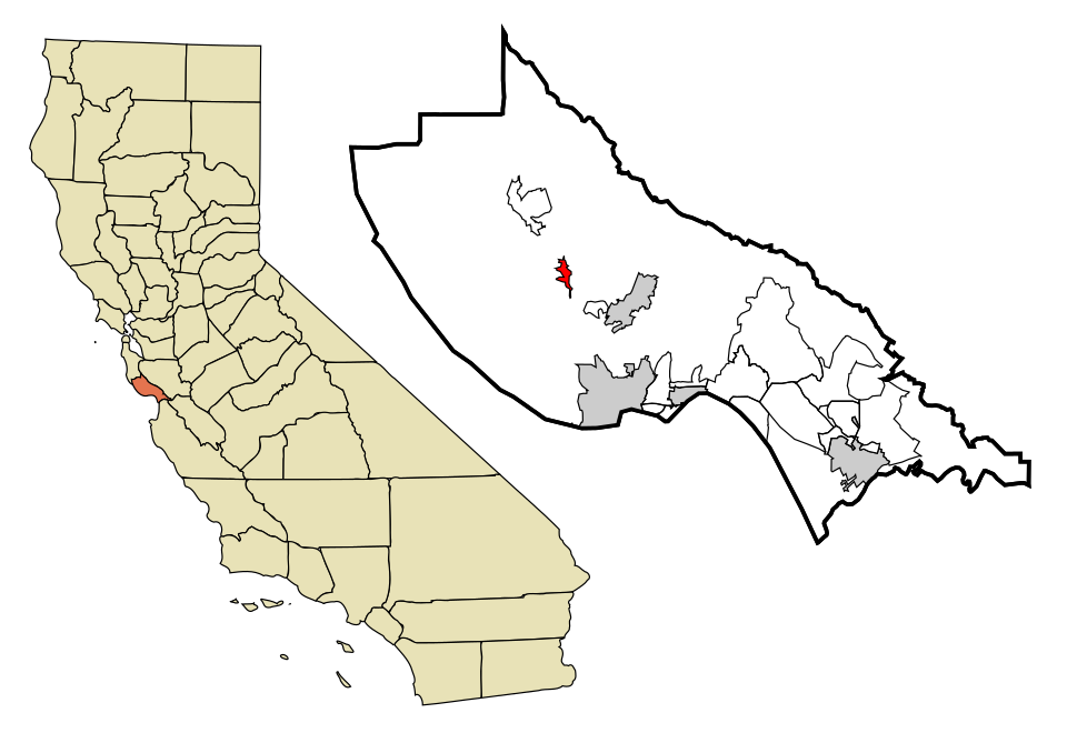 Locator map of Ben Lomond