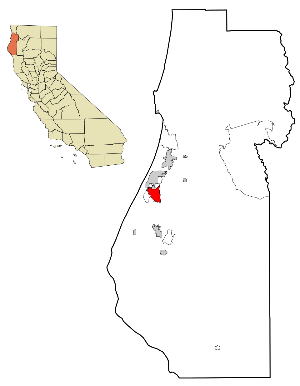 Locator map of Pine Hills