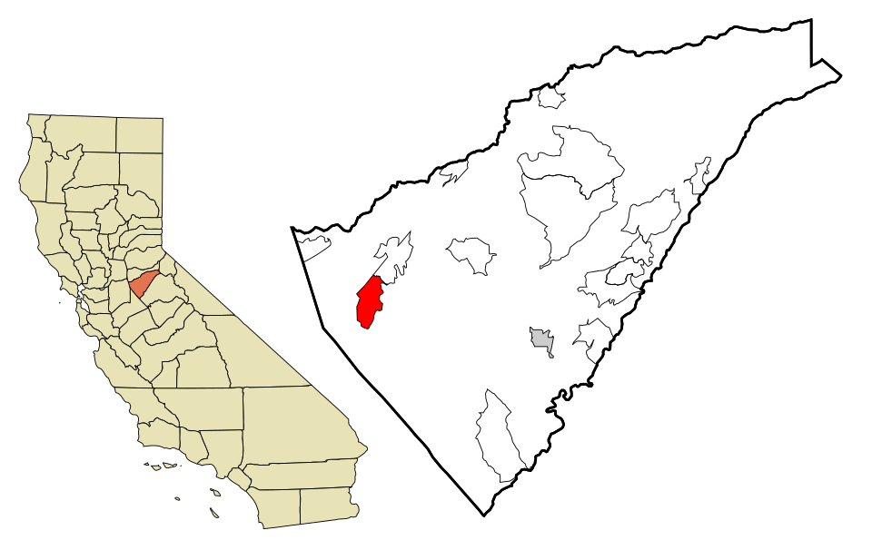 Locator map of Rancho Calaveras
