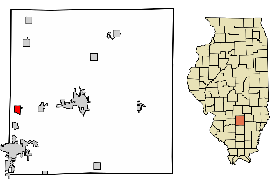 Locator map of Sandoval