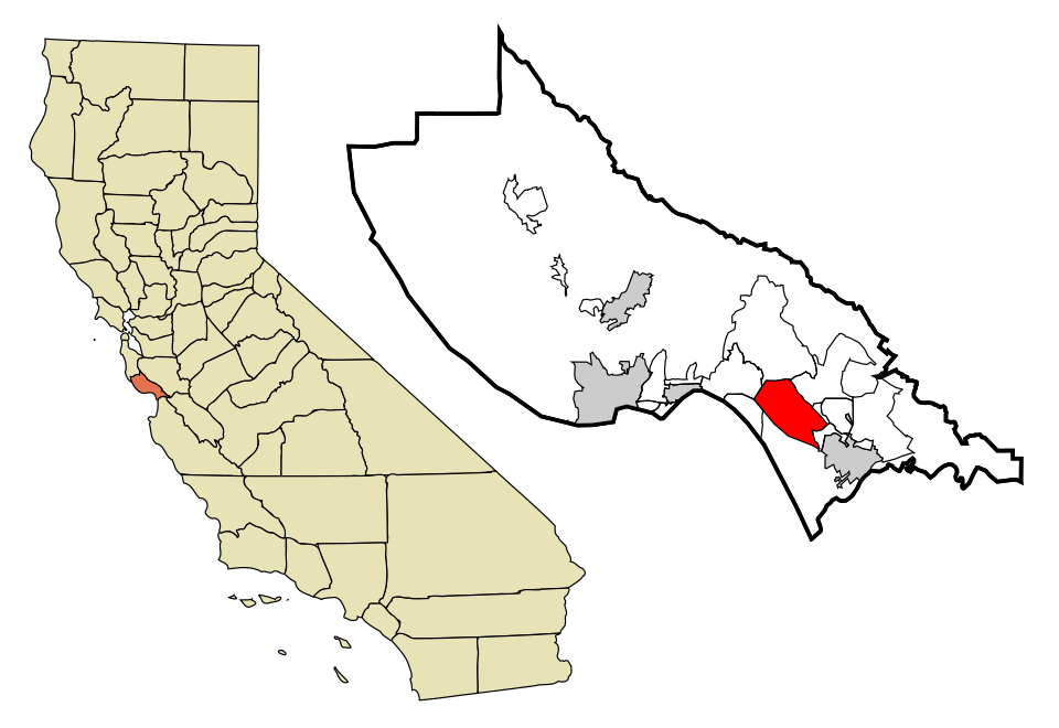 Locator map of Aptos Hills-Larkin Valley