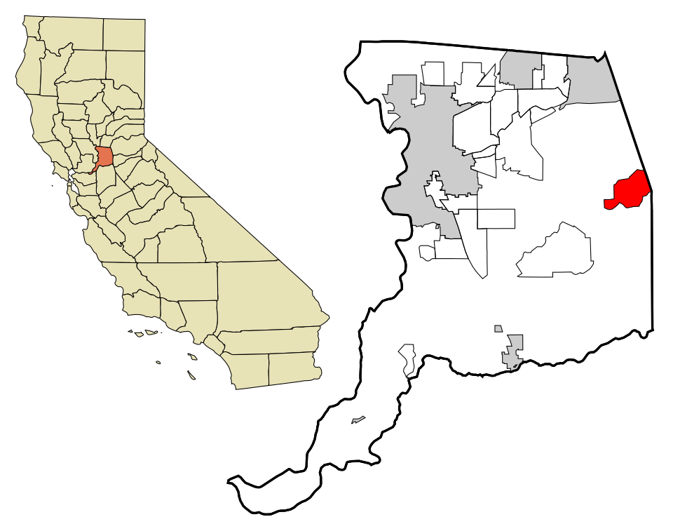 Locator map of Rancho Murieta