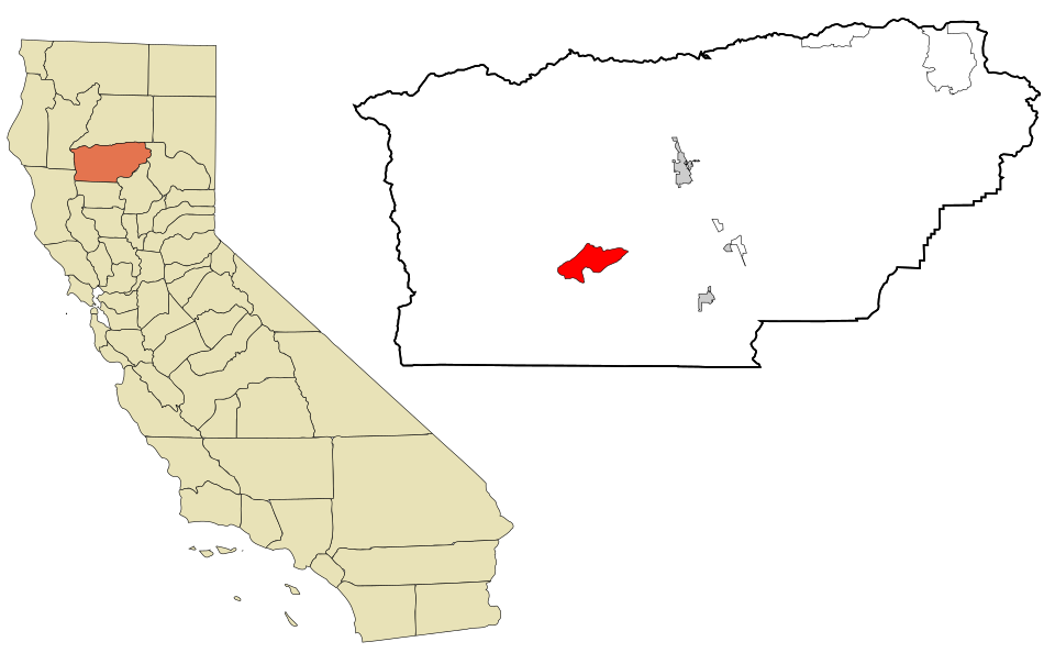 Locator map of Rancho Tehama Reserve