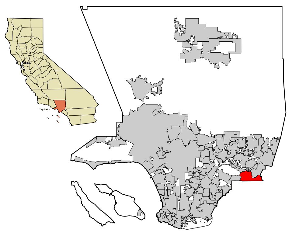 Locator map of Rowland Heights