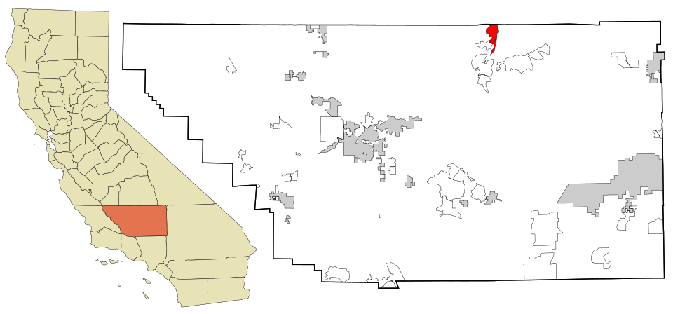Locator map of Kernville