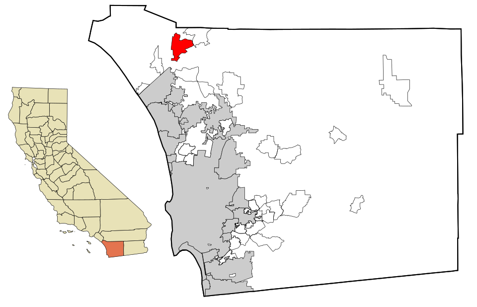 Locator map of Fallbrook