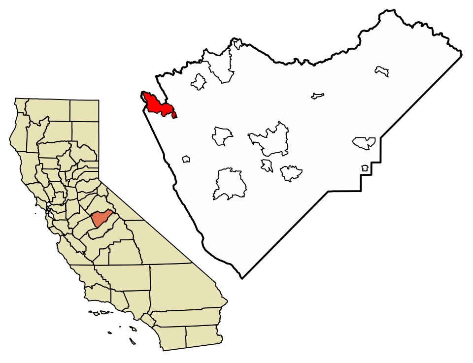 Locator map of Lake Don Pedro