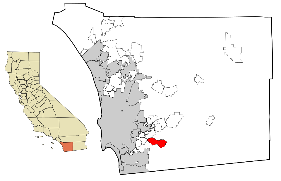 Locator map of Jamul