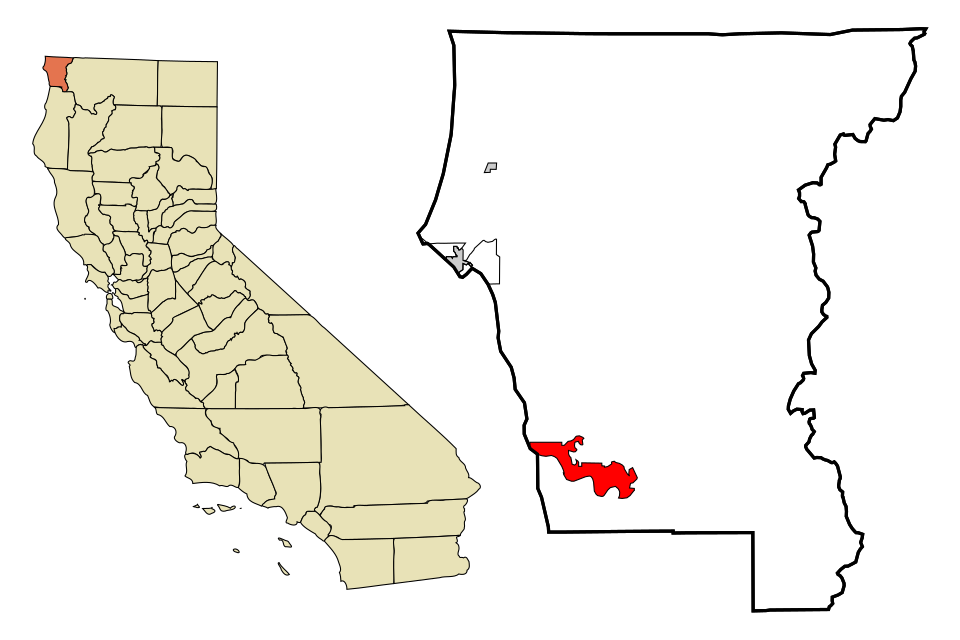 Locator map of Klamath