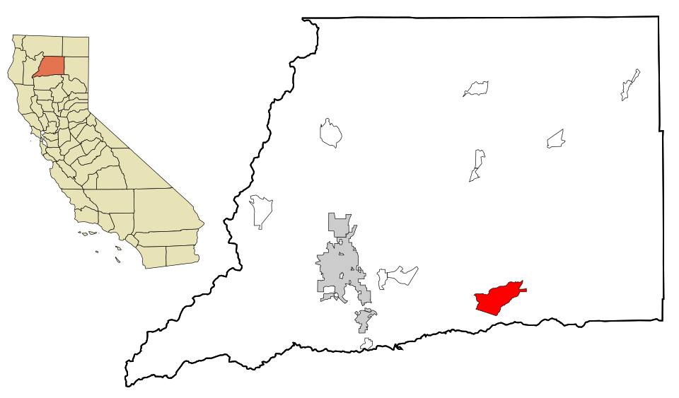 Locator map of Shingletown