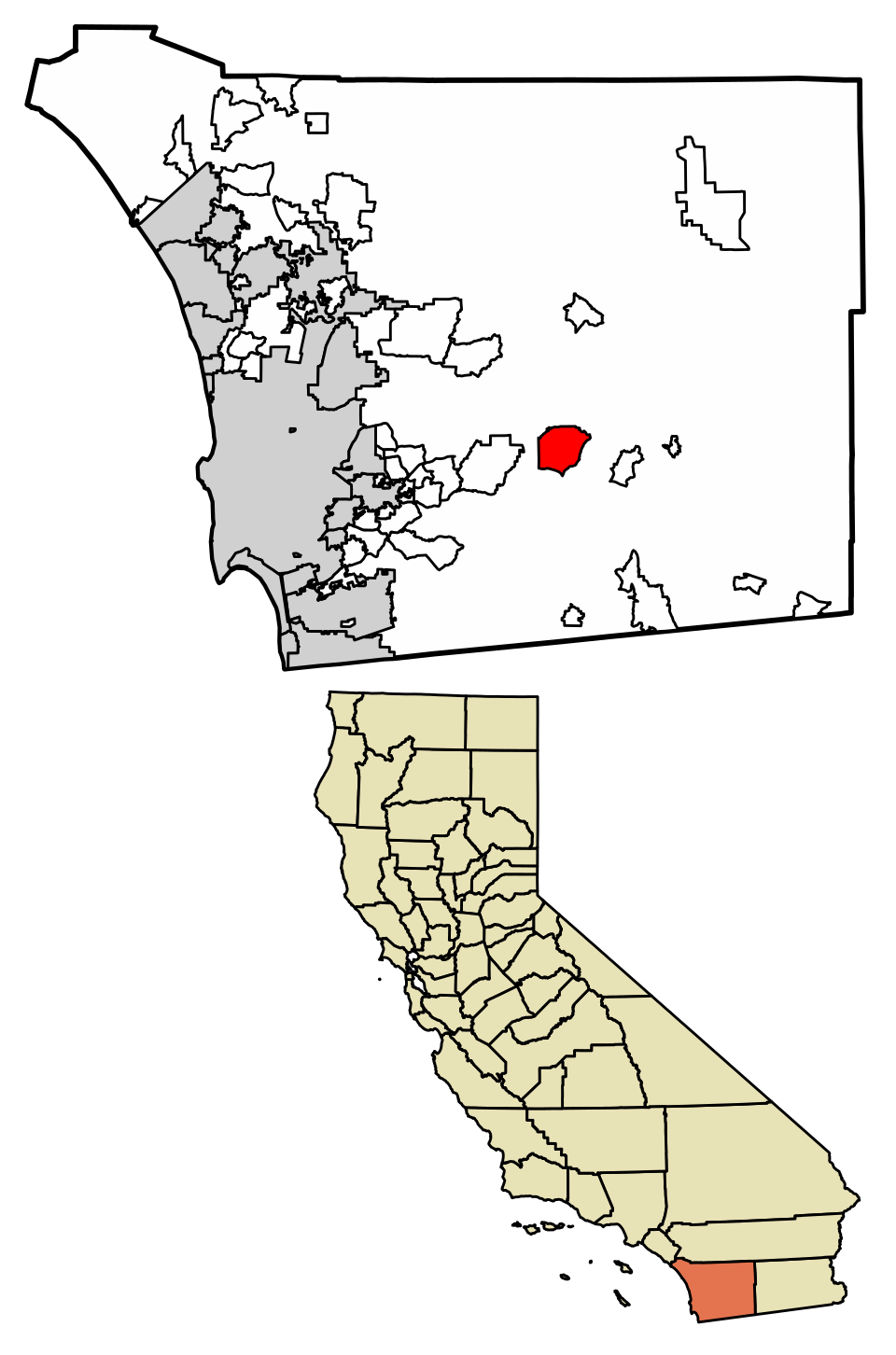 Locator map of Descanso