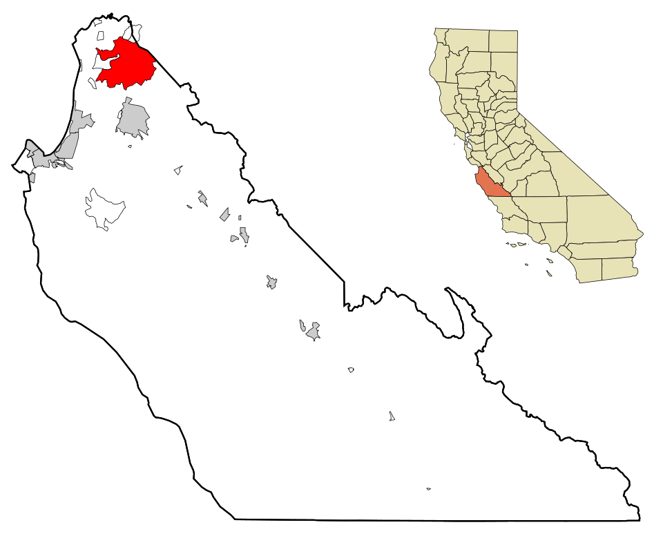 Locator map of Prunedale
