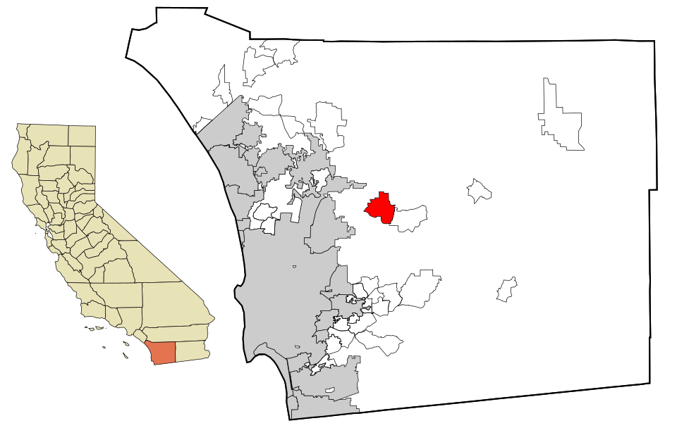 Map of Ramona