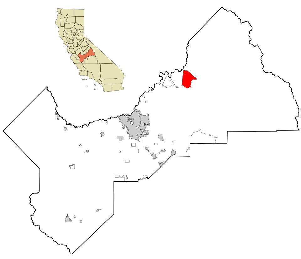 Locator map of Shaver Lake