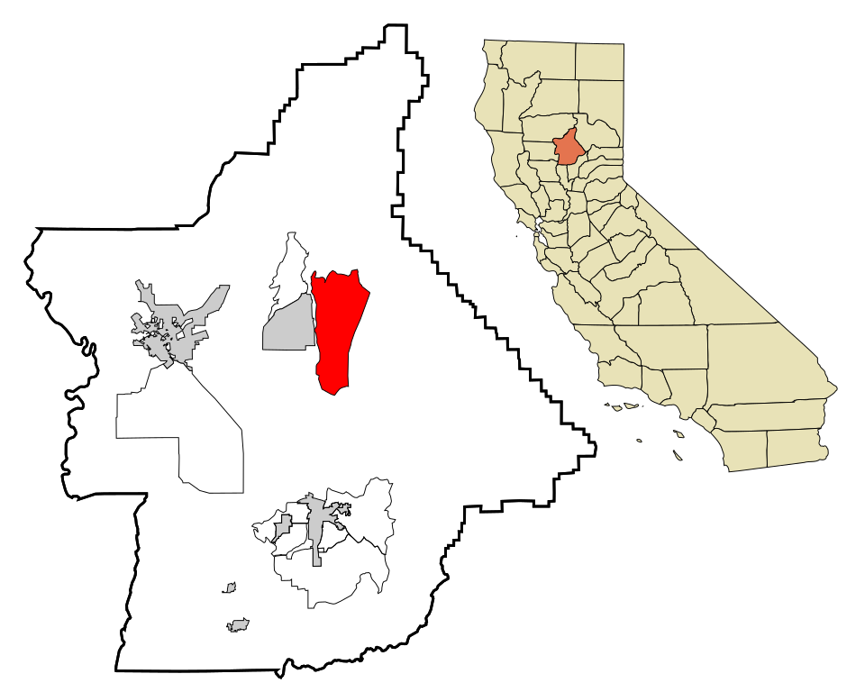 Locator map of Concow
