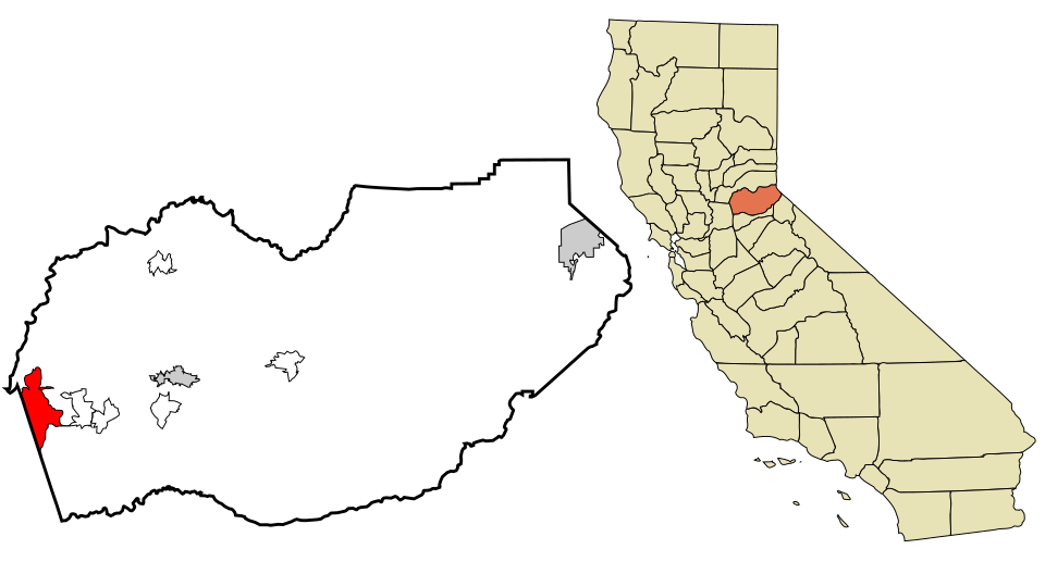 Locator map of El Dorado Hills