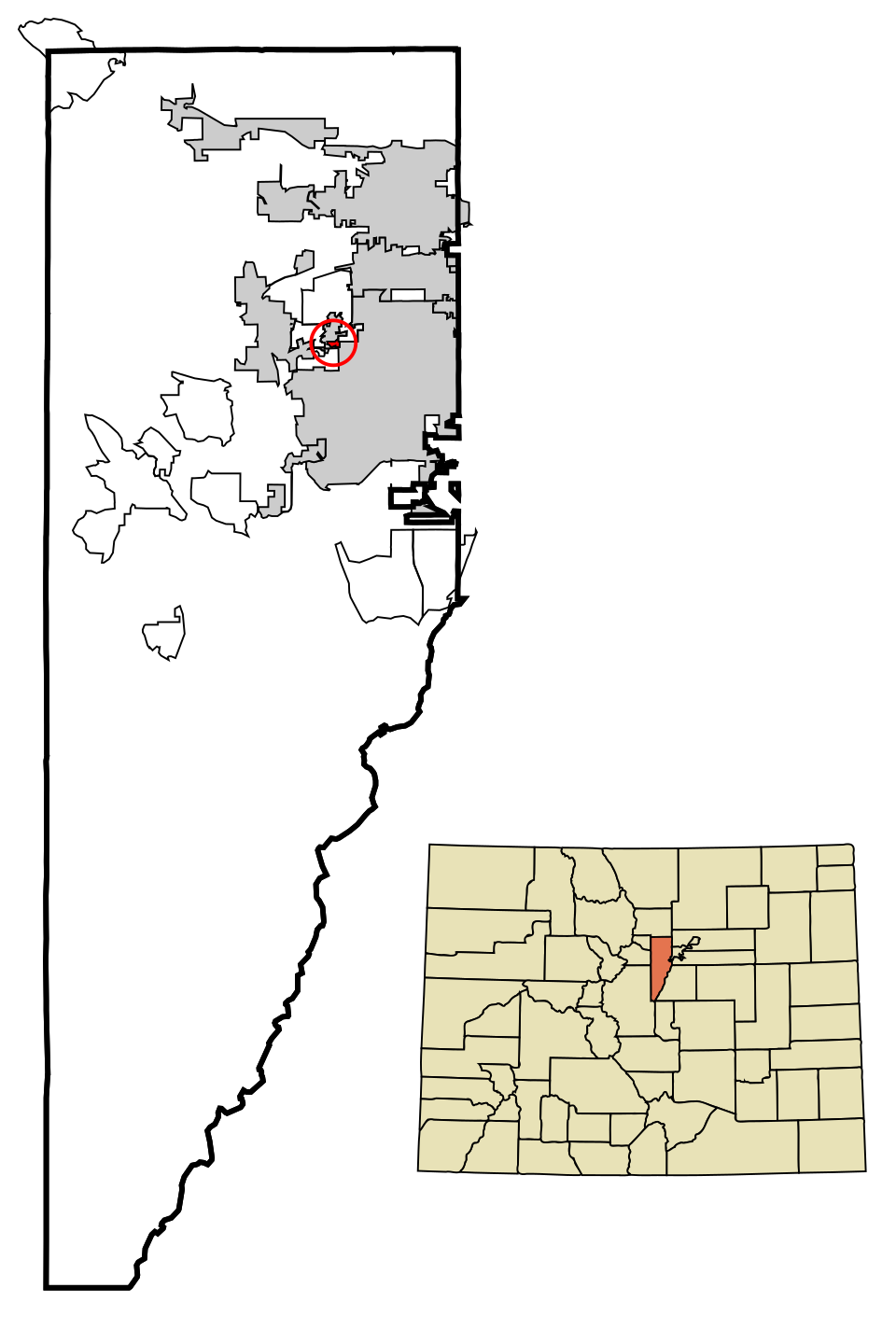 Locator map of East Pleasant View