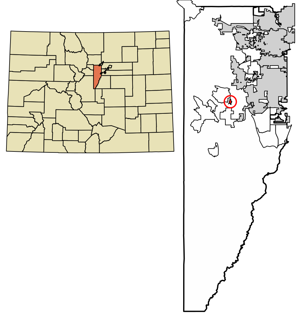 Locator map of Idledale