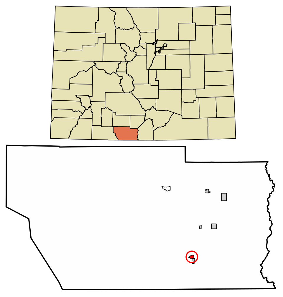 Locator map of Conejos