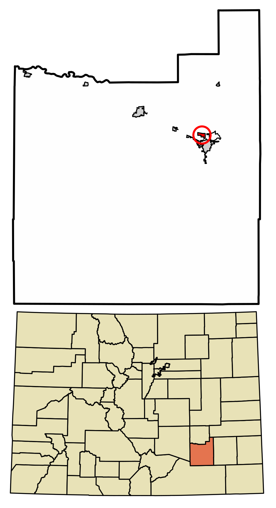Locator map of La Junta Gardens