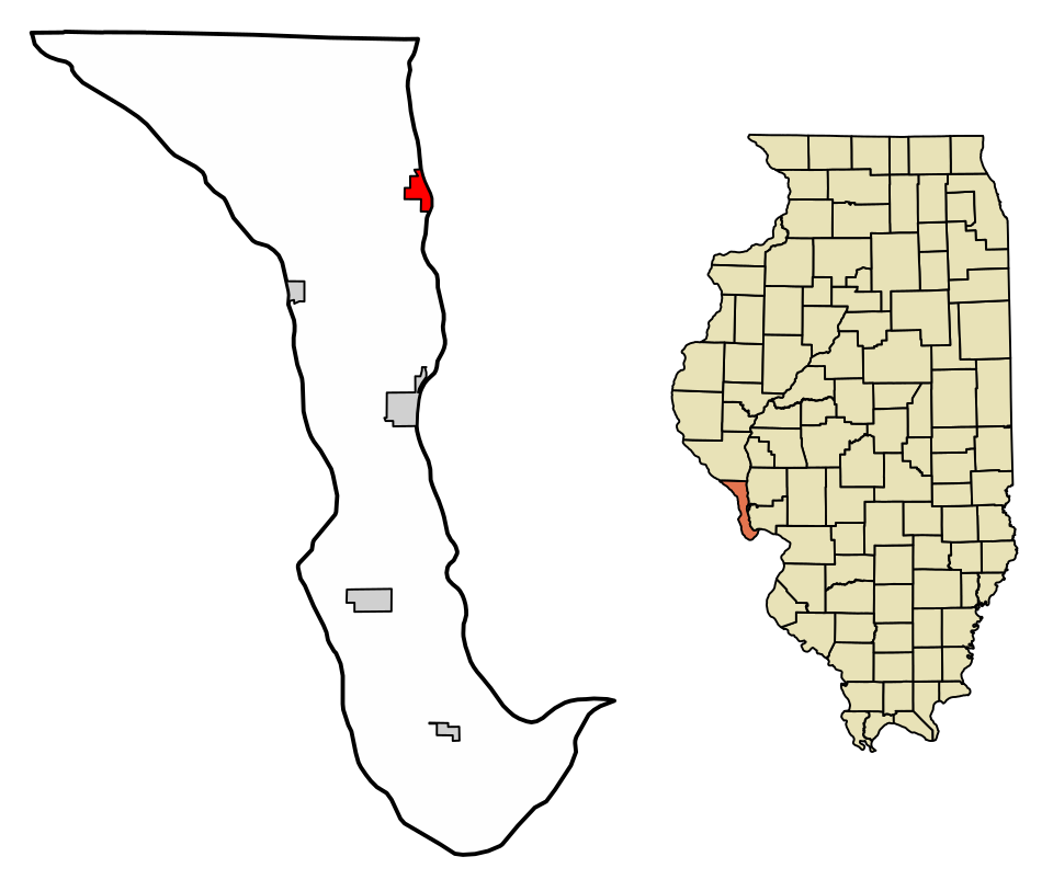 Locator map of Kampsville