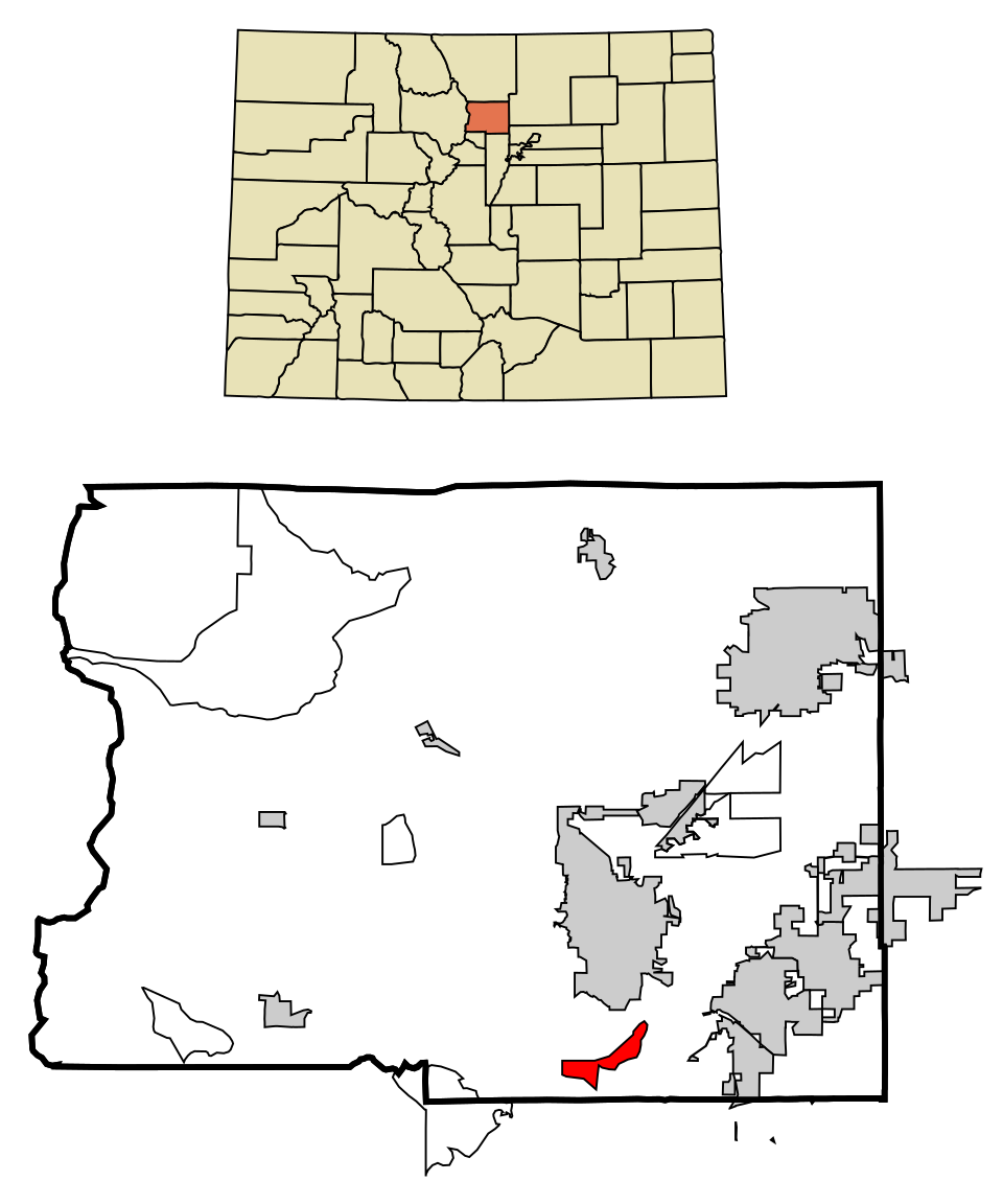Locator map of Eldorado Springs