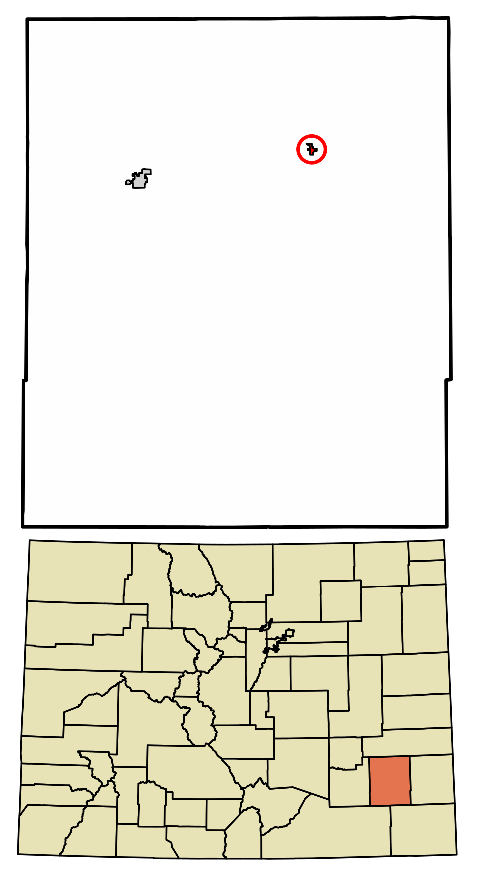 Locator map of Hasty