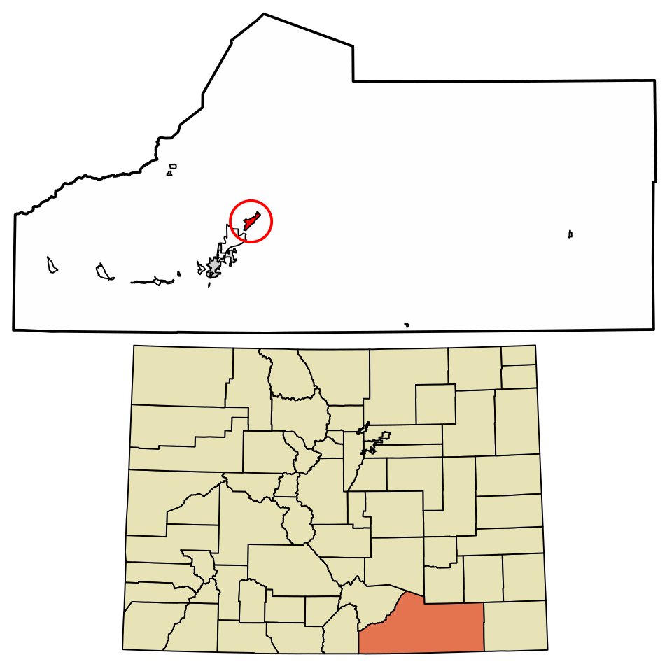Locator map of Hoehne