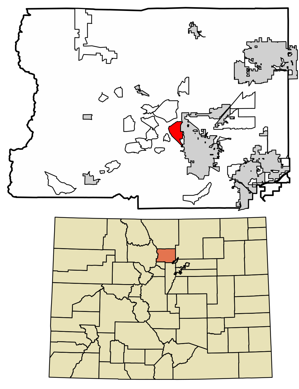 Locator map of Pine Brook Hill